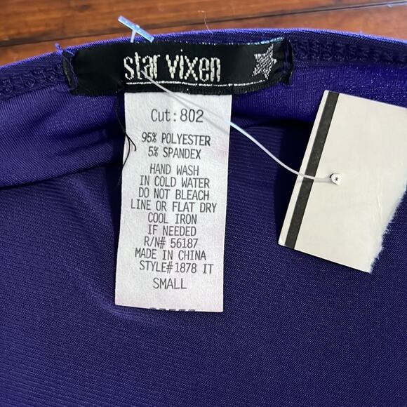 Star Vixen Purple Strapless Knit Dress Juniors Size Small Mini Summer - Picture 3 of 6